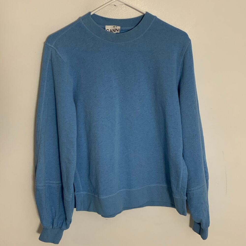Ganni Isoli blue oversized‎ sweatshirt size Xs